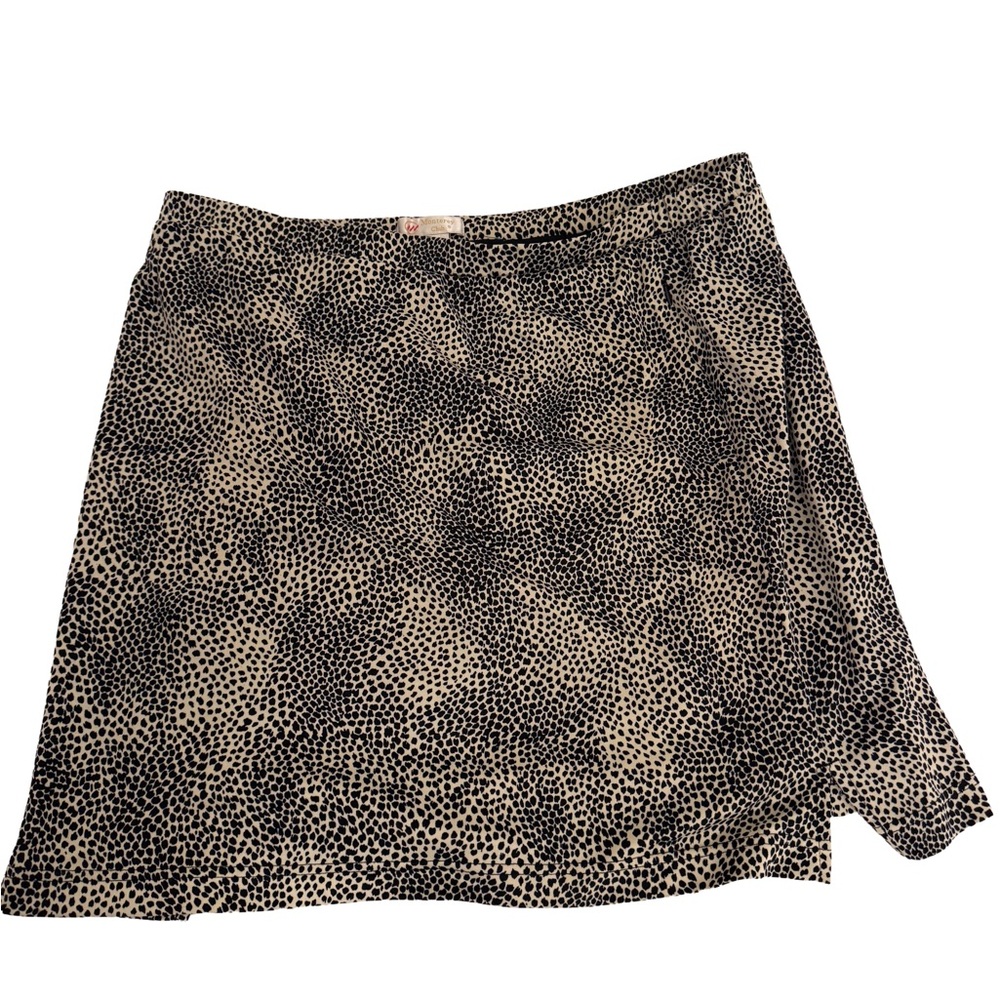 Chic Black and Cream Women's Mini Skirt